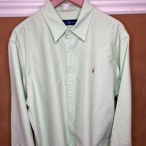 Ralph Lauren Green Cotton Dress Shirt XXL